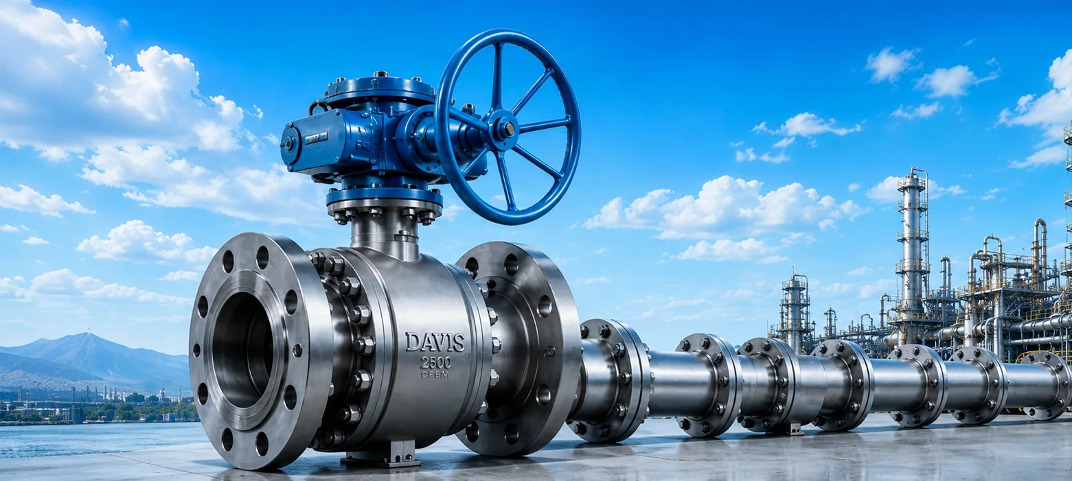 Refinería industrial con tuberías y válvulas